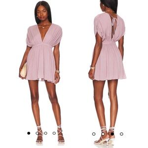 Anna Nata Haley Sleeveless Mini Dress L in Dusty Lilac Revolve